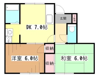 イーストヴィレッジきみや【1階】の間取り