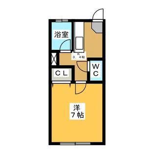 Feel Yokouchi【1階】の間取り