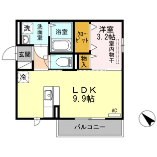 プランドール燕三条【3階】の間取り