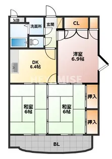 レジデンス東望【4階】の間取り