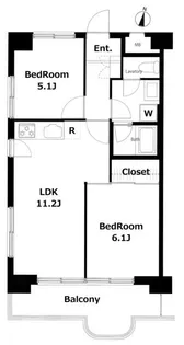 ソサエティ清澄白河【4階】の間取り