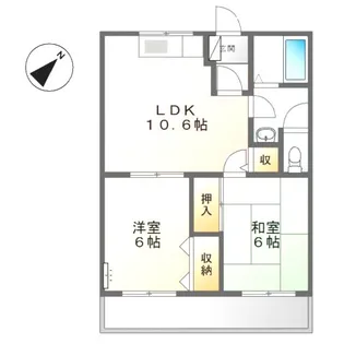 ユーハイム広徳【2階】の間取り