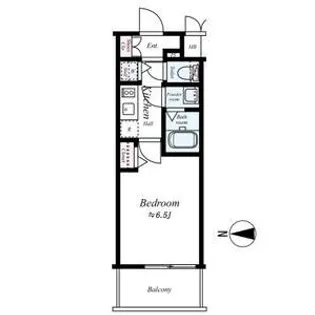 プレサンス天神橋ラ・デュアル【9階】の間取り