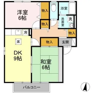 ダイワレイク B棟【1階】の間取り