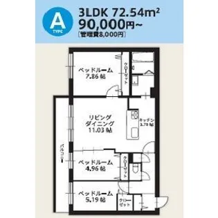 ミュンヘンスクエアII番館【4階】の間取り