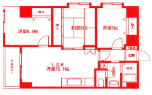 クレスト湘南【4階】の間取り
