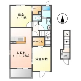 グリーンヴィラII【2階】の間取り