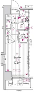 ガーラ・リバースクエア横濱南【10階】の間取り