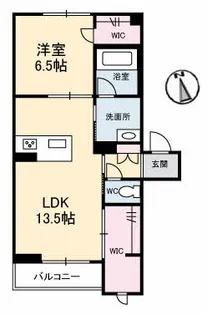 グランベレオ西新涯II【3階】の間取り