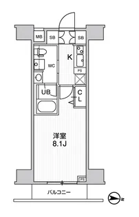 ジェノヴィア三ノ輪IIスカイガーデン【7階】の間取り