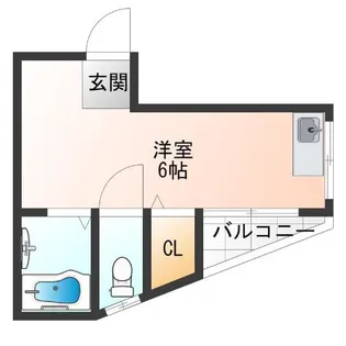 コーポ西天【1階】の間取り