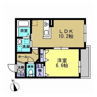 ボヌール【2階】の間取り