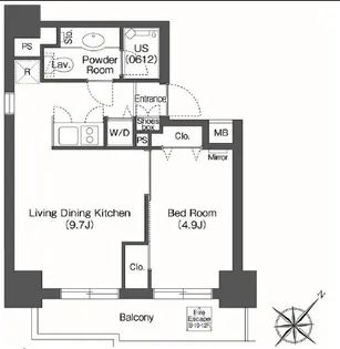 ユーレジデンス高輪台【2階】の間取り