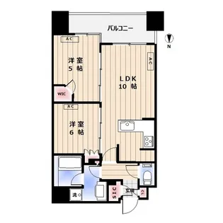 ミリアレジデンス中野坂上【3階】の間取り