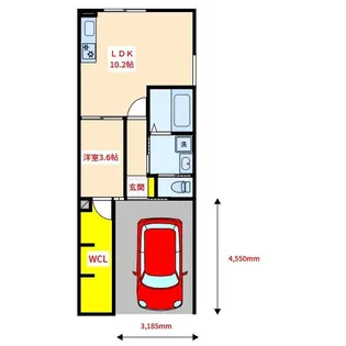Lien隼人A(リアン隼人A)【1階】の間取り