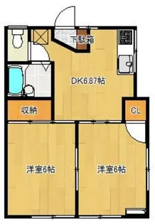 ヴェルディ北川【2階】の間取り