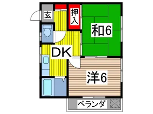 第2ハイムアズマ【1階】の間取り