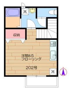 ノイグルーンハイム【2階】の間取り