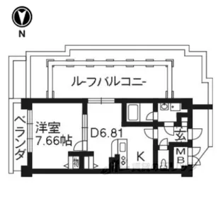 コンフォーレ栗栖野【6階】の間取り