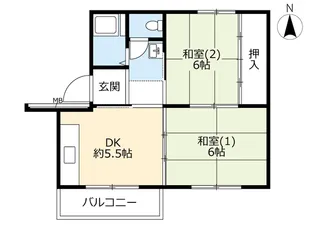 UR千草台【4階】の間取り