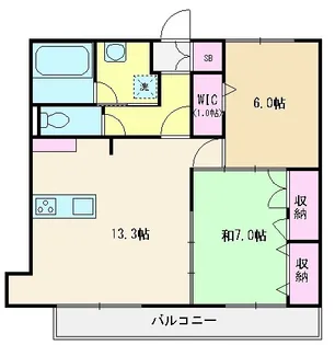 Ever Green 鶴瀬【3階】の間取り