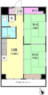 ガーデンズ・イトー【2階】の間取り