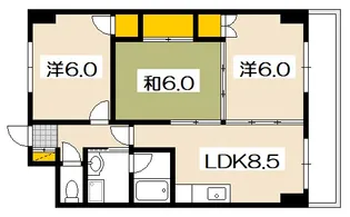エイトバレー鈴が台【9階】の間取り