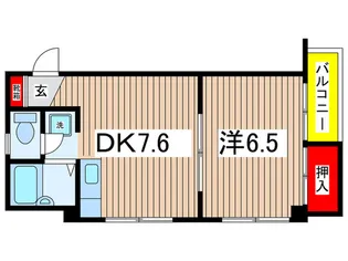 コーポラスタケヤ【6階】の間取り