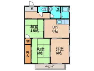 コーポ大谷1【2階】の間取り