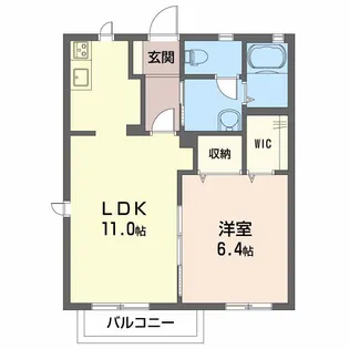 ラポール桜井【1階】の間取り