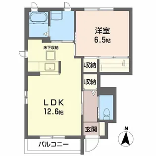 サンステージ恩田【1階】の間取り