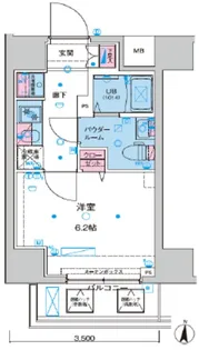 GENOVIA京成立石IIskygarden【5階】の間取り