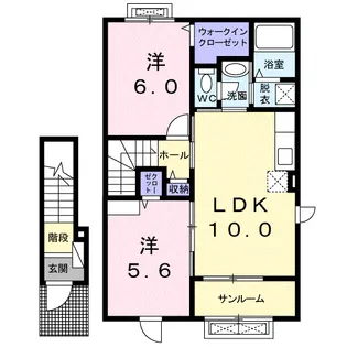 グランディールB【2階】の間取り