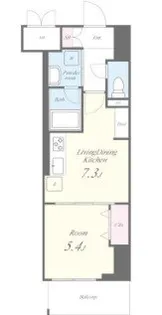 ラフィシア関内【4階】の間取り