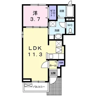 シエルII【1階】の間取り