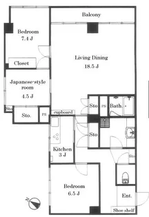 ドミール五番町【11階】の間取り