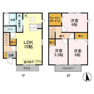 アクアパーム B【2階】の間取り