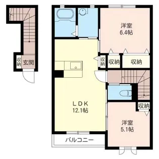 ヴィラ・クレストA【2階】の間取り