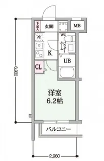 スカイコート戸越【2階】の間取り