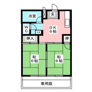 ハイツエステートII【1階】の間取り