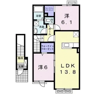 メゾン・クレール2番館【2階】の間取り