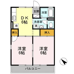 セジュール東和田【2階】の間取り