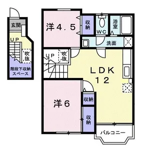サンハイムB【2階】の間取り