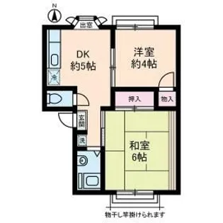 グランデュール紀代美【1階】の間取り