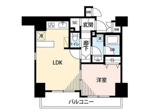 マイナビSTAY日本橋パークサイド(LUNIQ 日本橋)【2階】の間取り