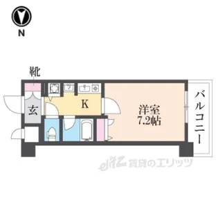 ベラジオ五条烏丸【3階】の間取り