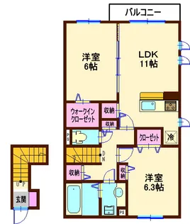 セピアコートI【2階】の間取り