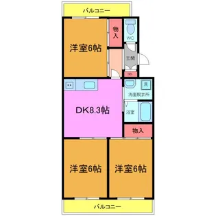 センテコスモ市川【1階】の間取り