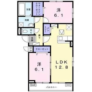 ラ ヴィータ リッカ【1階】の間取り