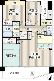 ナイスエスアリーナ横濱鶴ヶ峰【5階】の間取り